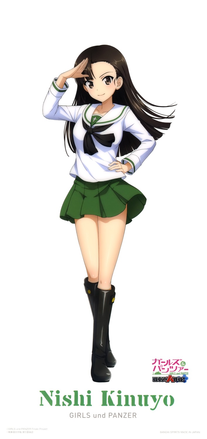 girls_und_panzer, nishi_kinuyo, seifuku, skirt_lift, tagme