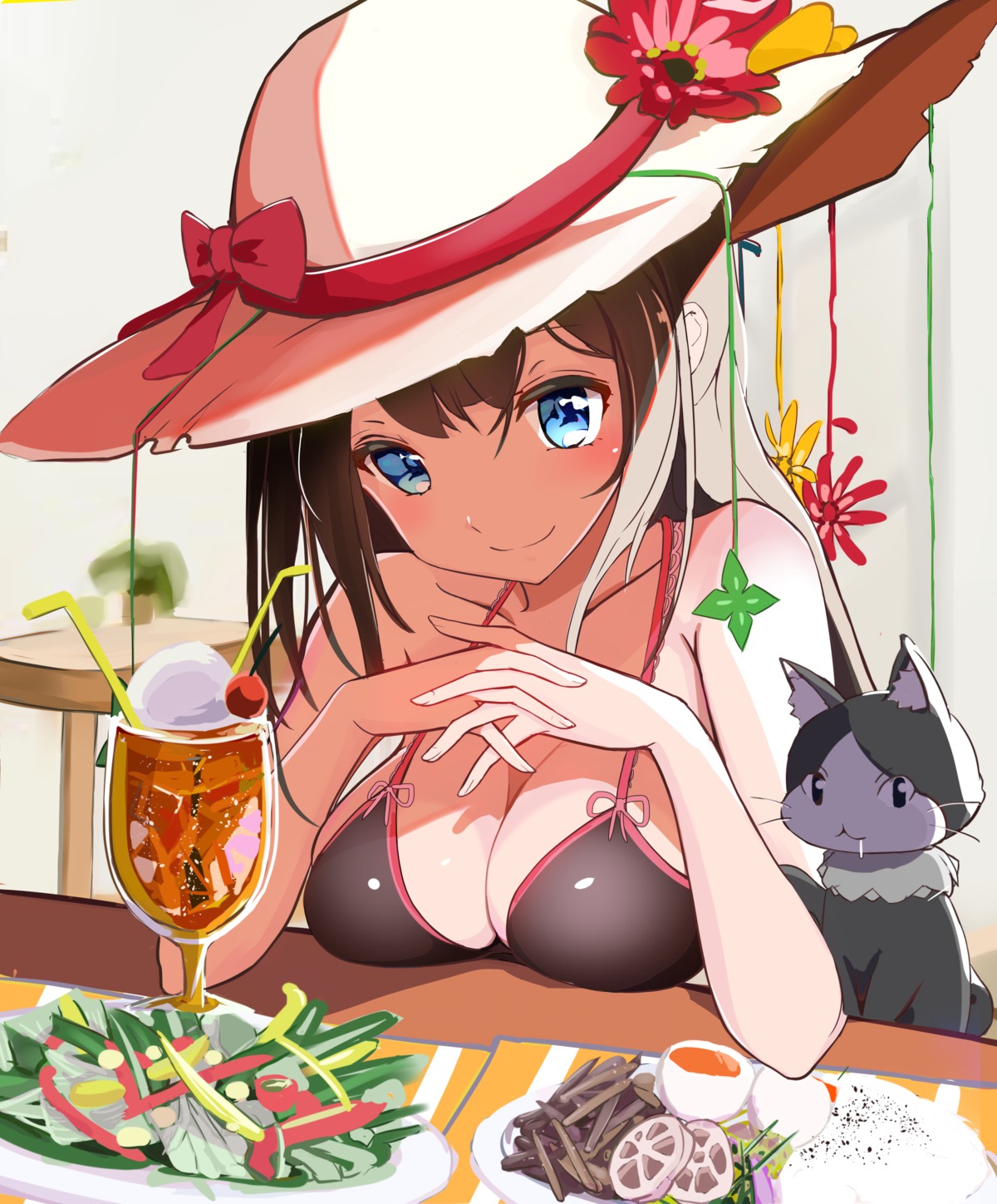 bikini_top, neko, papion, swimsuits