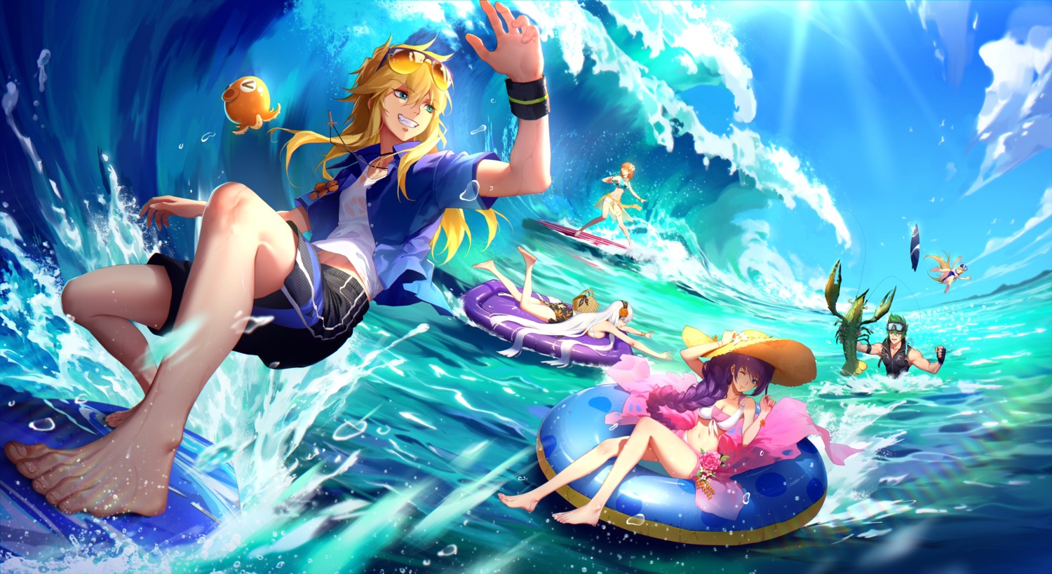 bikini, cleavage, megane, rekaerb_maerd, saint_seiya, swimsuits, wet