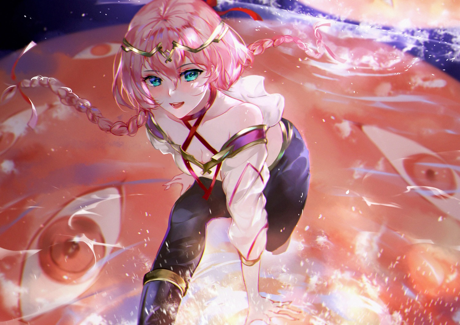 cleavage, epic7, tenebria_(epic7), vardan, wet