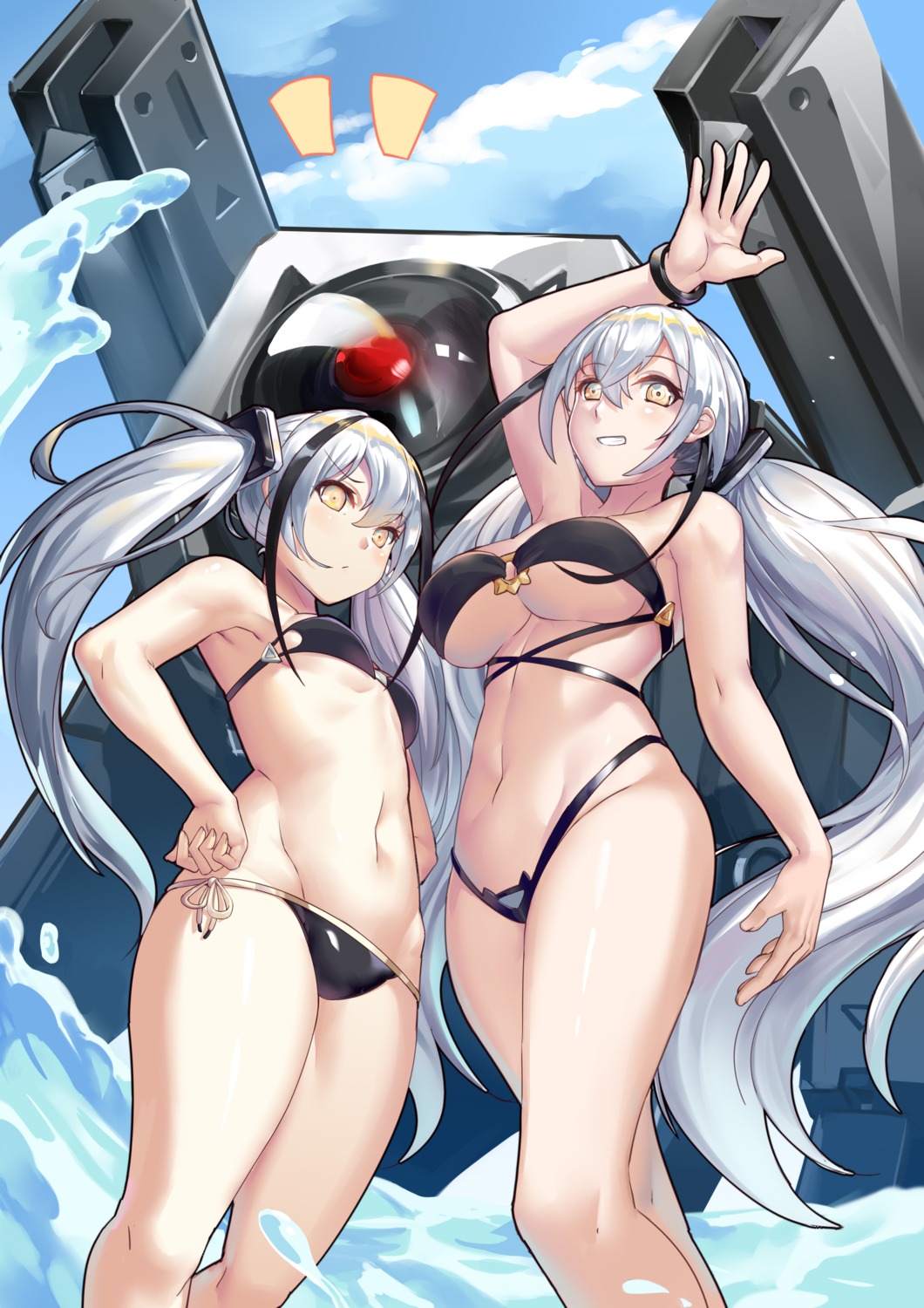 463_jun, bikini, destroyer_(girls_frontline), dinergate_(girls_frontline), gaia_(girls_frontline), girls_frontline, swimsuits, underboob