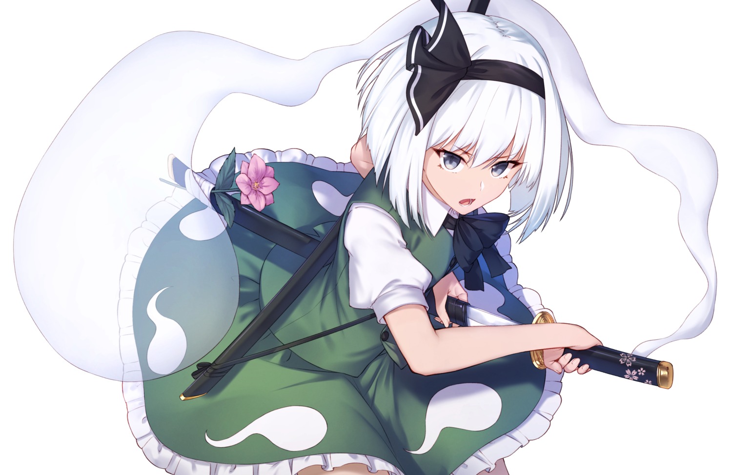 ibuki_notsu, konpaku_youmu, skirt_lift, sword, touhou