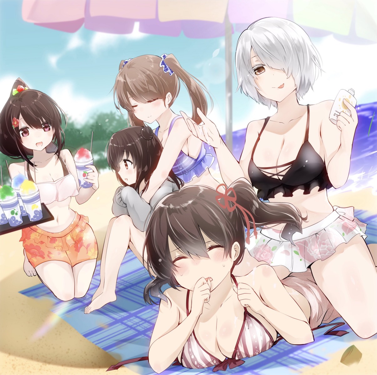 anne_sieber, bikini, breast_hold, chartreux_westia, cleavage, inuzuka_shuna, kishuku_gakkou_no_juliet, komai_hasuki