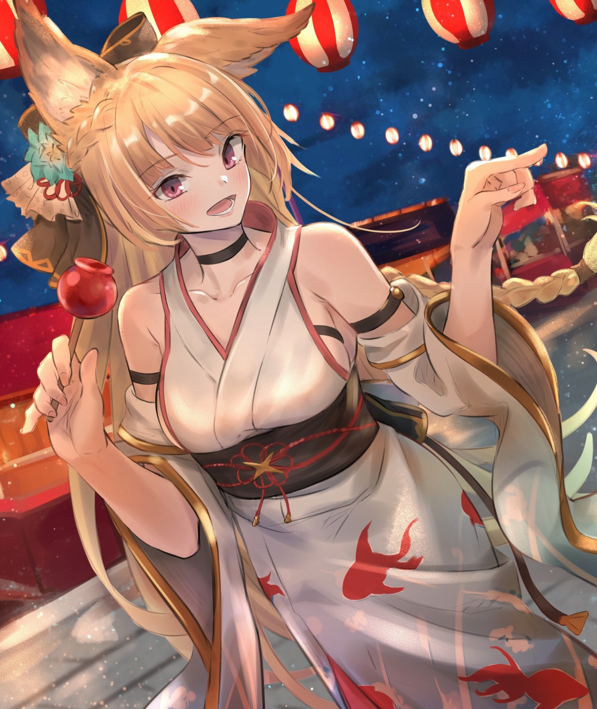 animal_ears, granblue_fantasy, renzu_(lens_02), yuisis_(granblue_fantasy), yukata