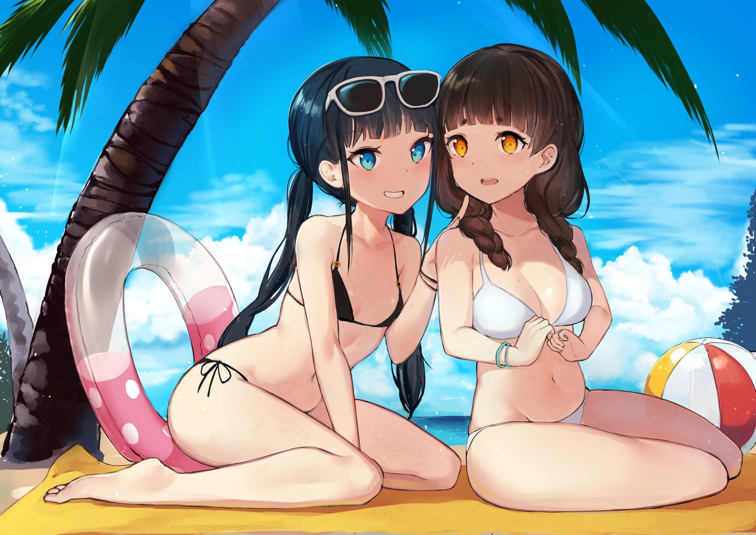 bada_(jksh5056), bikini, cleavage, megane, swimsuits