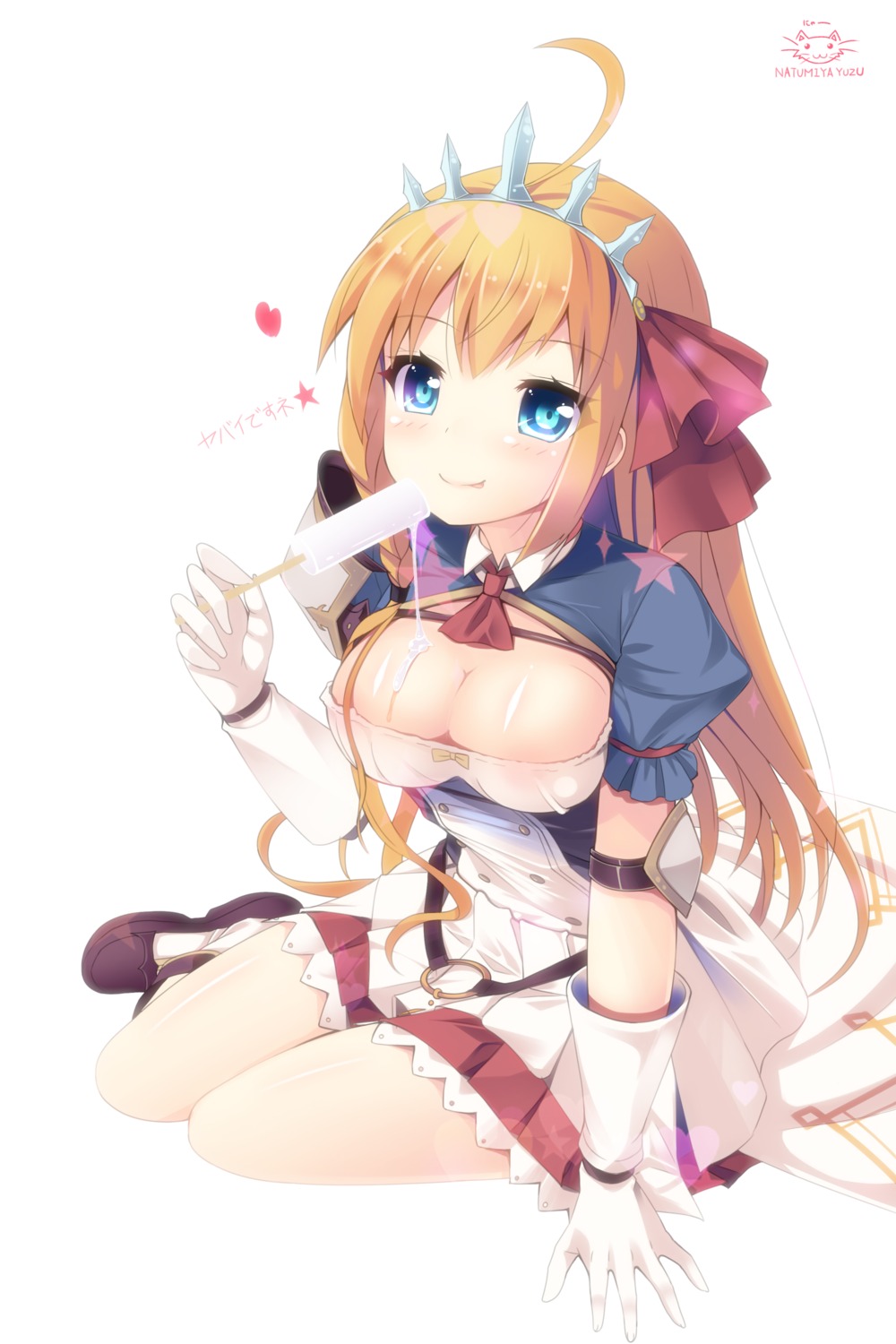 cleavage, cream, natsumiya_yuzu, pecorine, princess_connect!, princess_connect!_re:dive