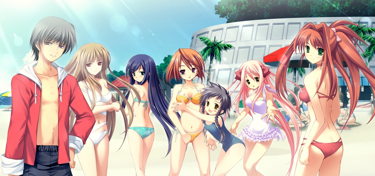 bikini, fujino_shizuru, kuga_natsuki, mai_hime, minagi_mikoto, sugiura_midori, swimsuits, tagme