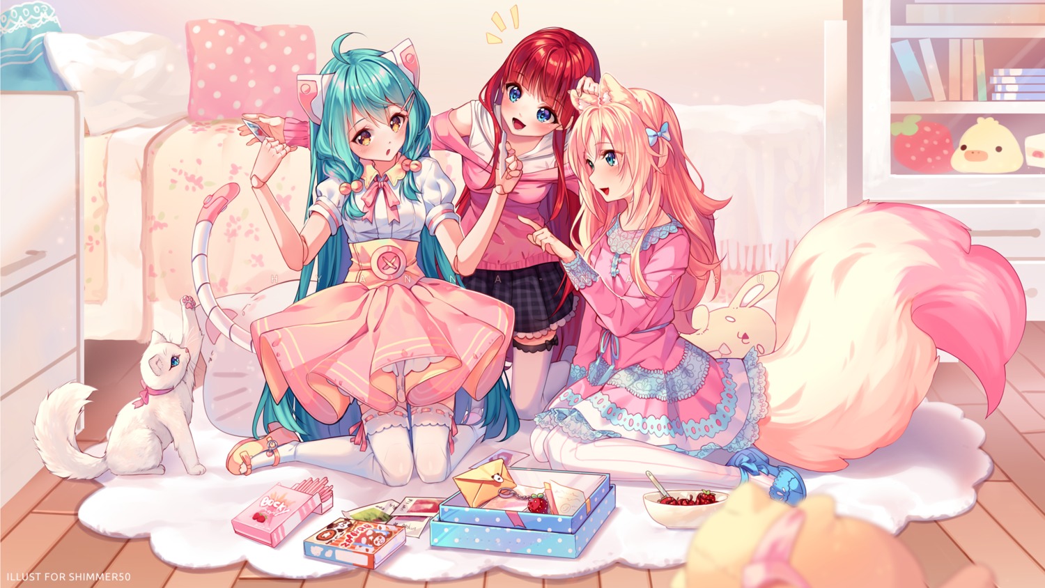 animal_ears, dress, heels, hyanna-natsu, lolita_fashion, neko, nekomimi, sweater