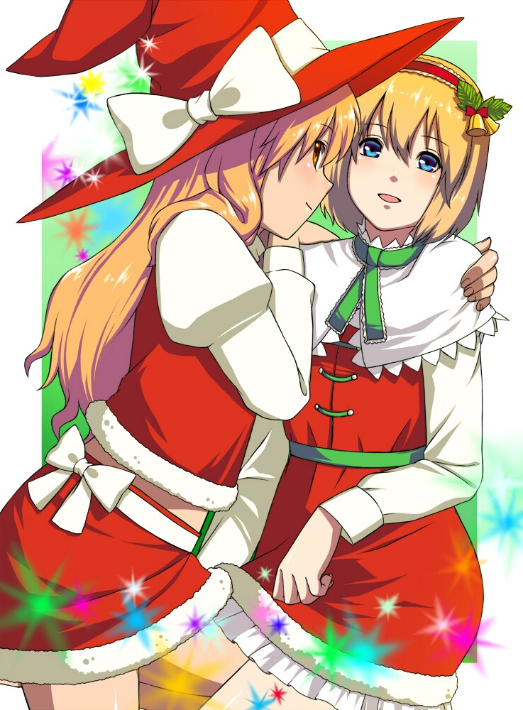alice_margatroid, christmas, inuzuka_bouru, kirisame_marisa, touhou