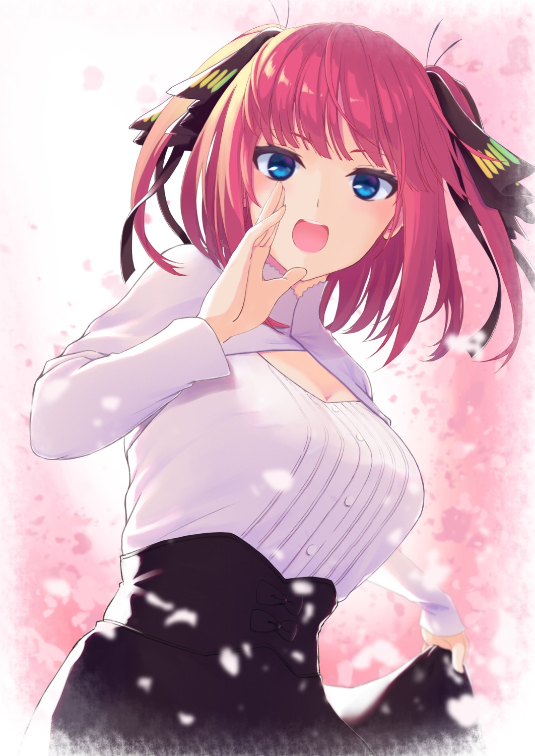 5-toubun_no_hanayome, cleavage, nakano_nino, sae^2, skirt_lift