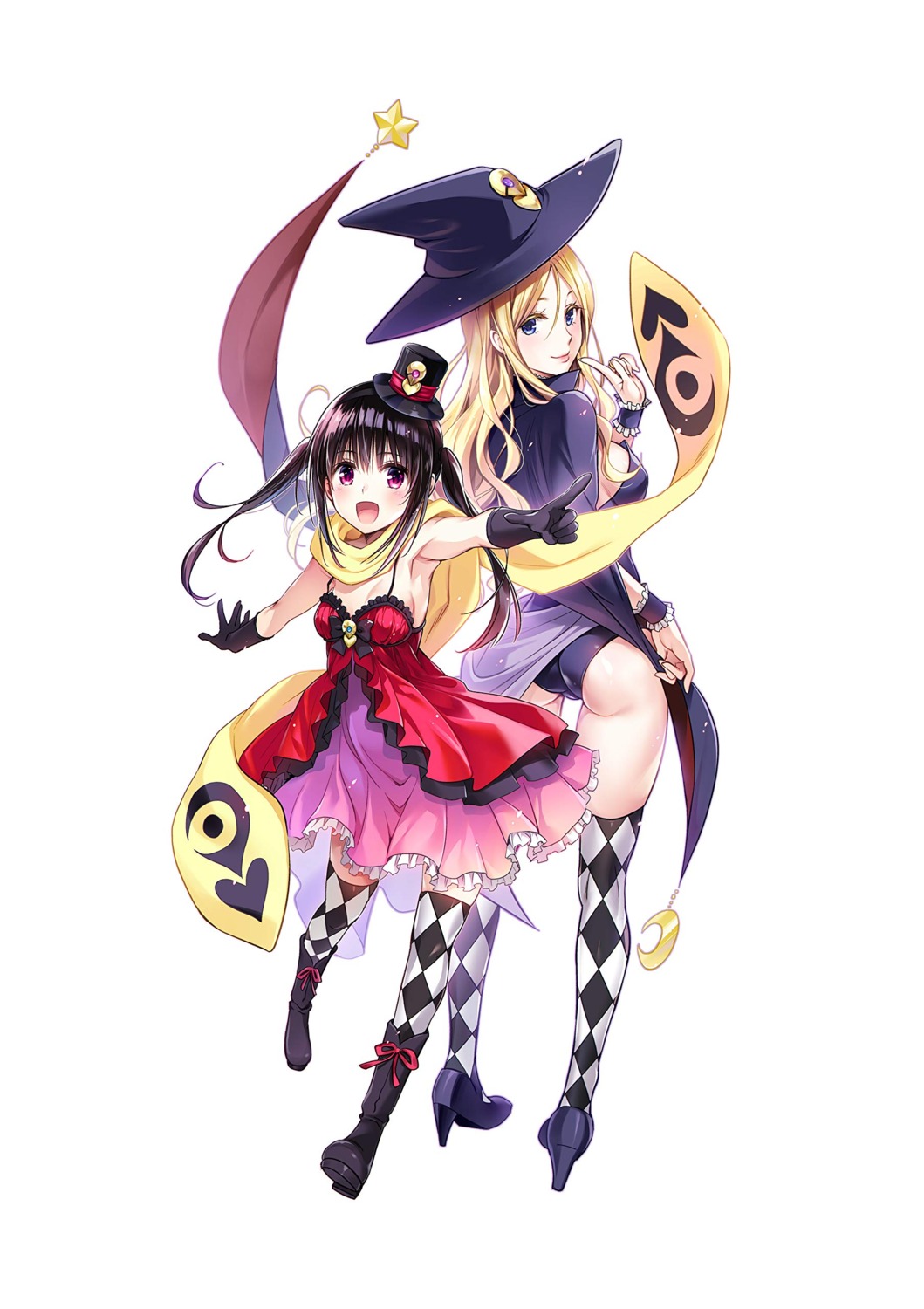 ass, cleavage, dress, hatena☆illusion, heels, leotard, thighhighs, witch