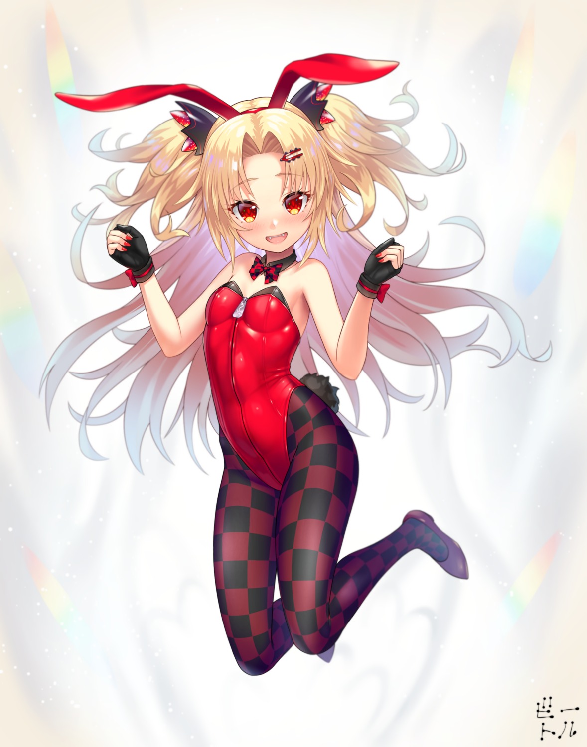akatsuki_uni, animal_ears, bettle_(b_s_a_n), bunny_ears, bunny_girl, cleavage, pantyhose, tail