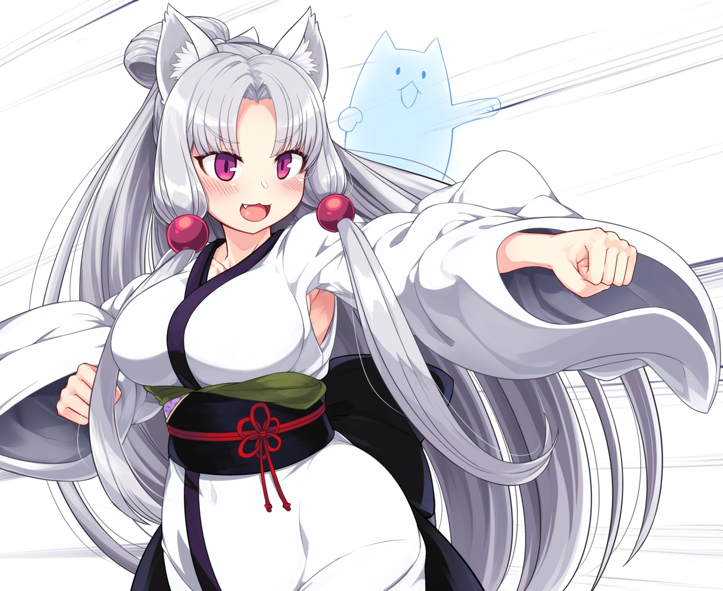 animal_ears, kimono, kitsune, null_(nyanpyoun), touhoku_itako, voiceroid