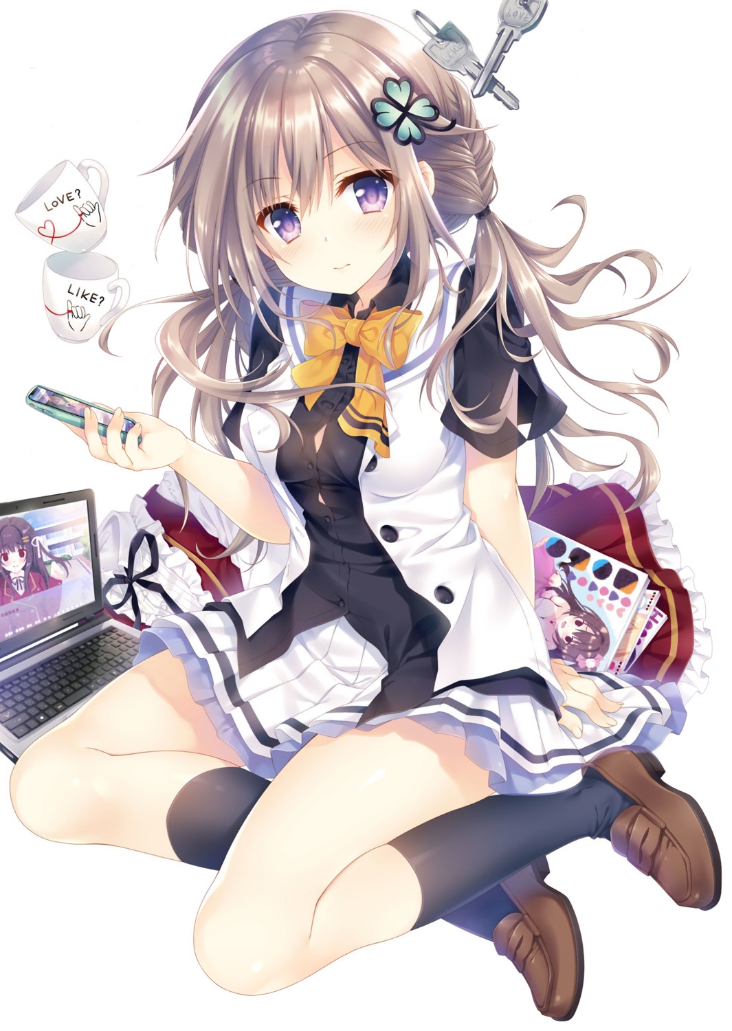 detexted, dousei_kara_hajimaru_otaku_kanojo_no_tsukurikata, heels, nishina_kokoro, seifuku, tatekawa_mako