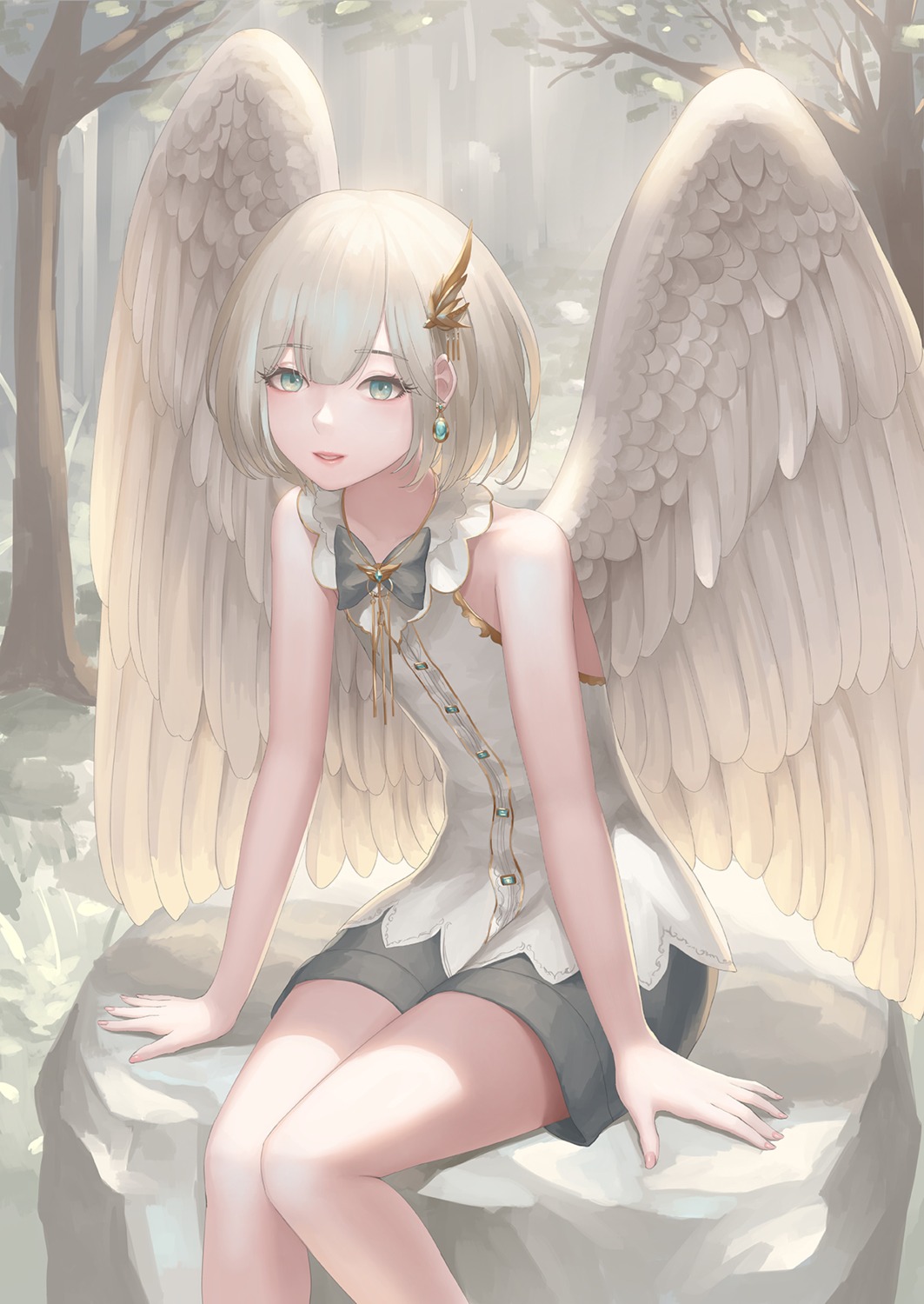 angel, rinmmo, wings
