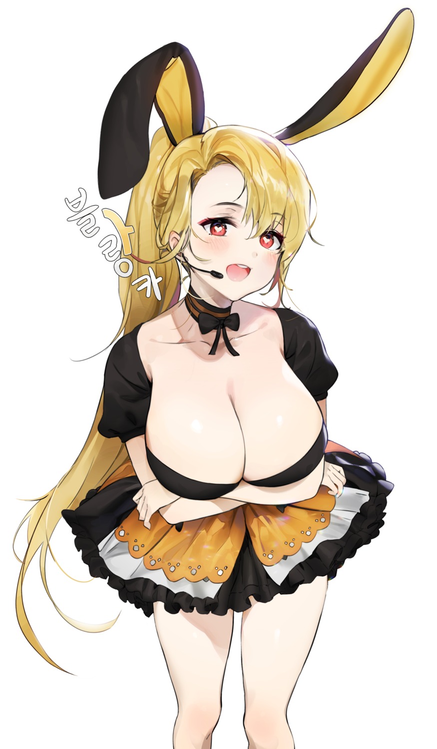 animal_ears, breast_hold, bunny_ears, elsword, uthy
