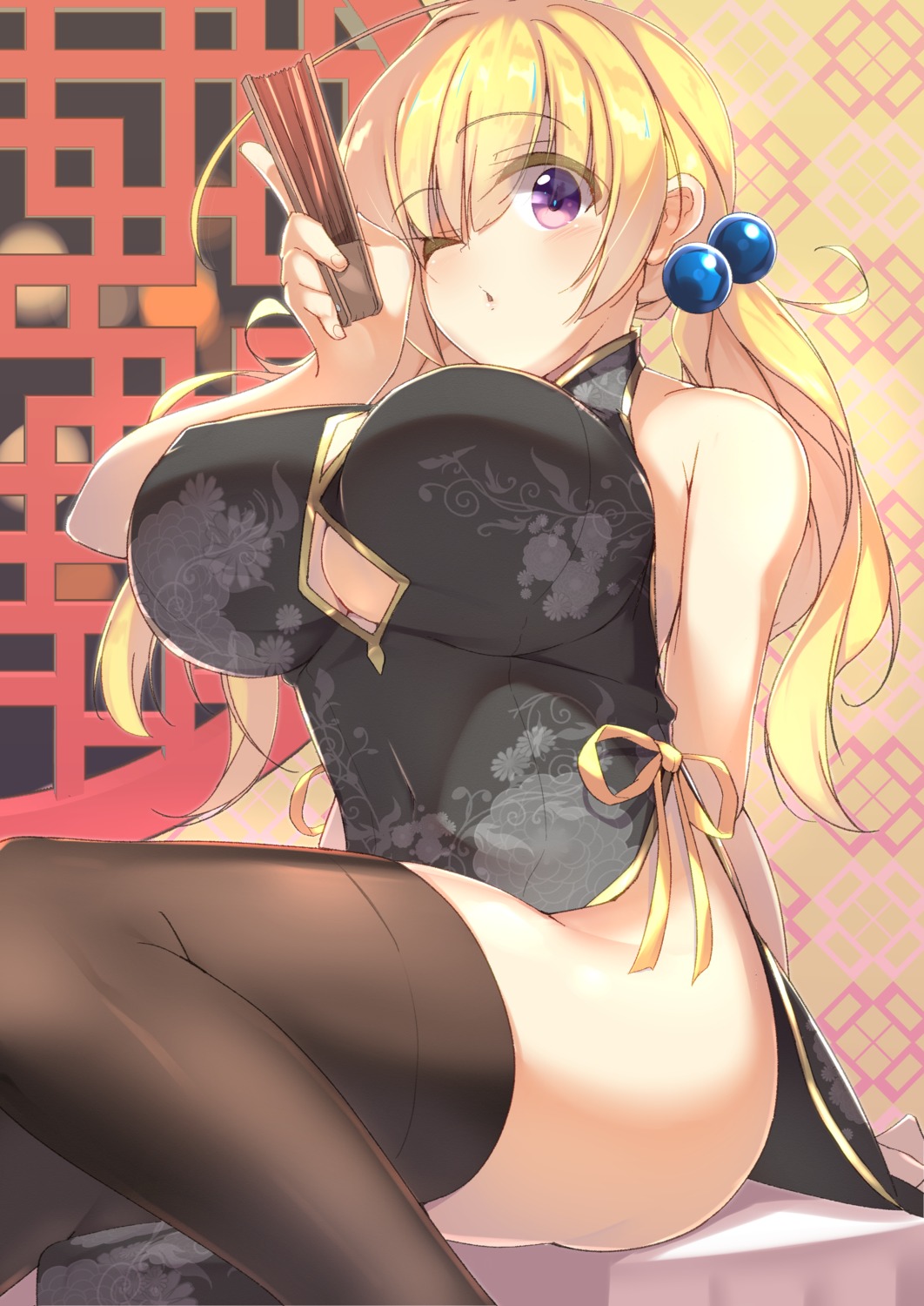boxer, chinadress, cleavage, lena_liechtenauer, senren_banka, thighhighs, underboob