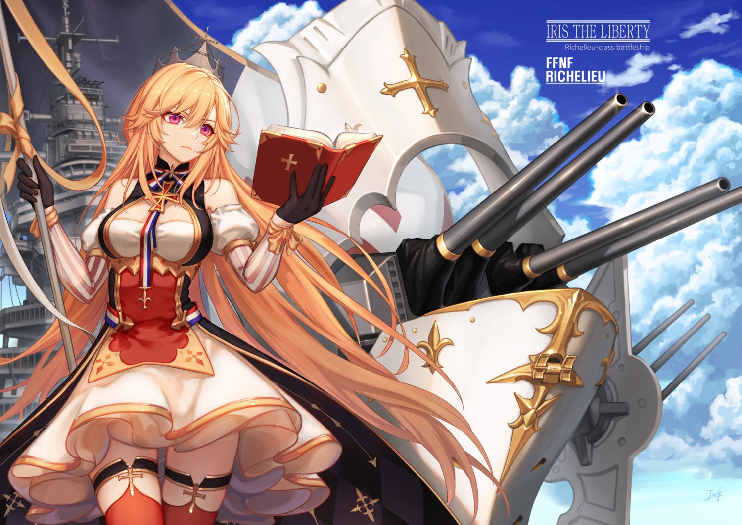 azur_lane, baek_hyang, garter, richelieu_(azur_lane), stockings, thighhighs