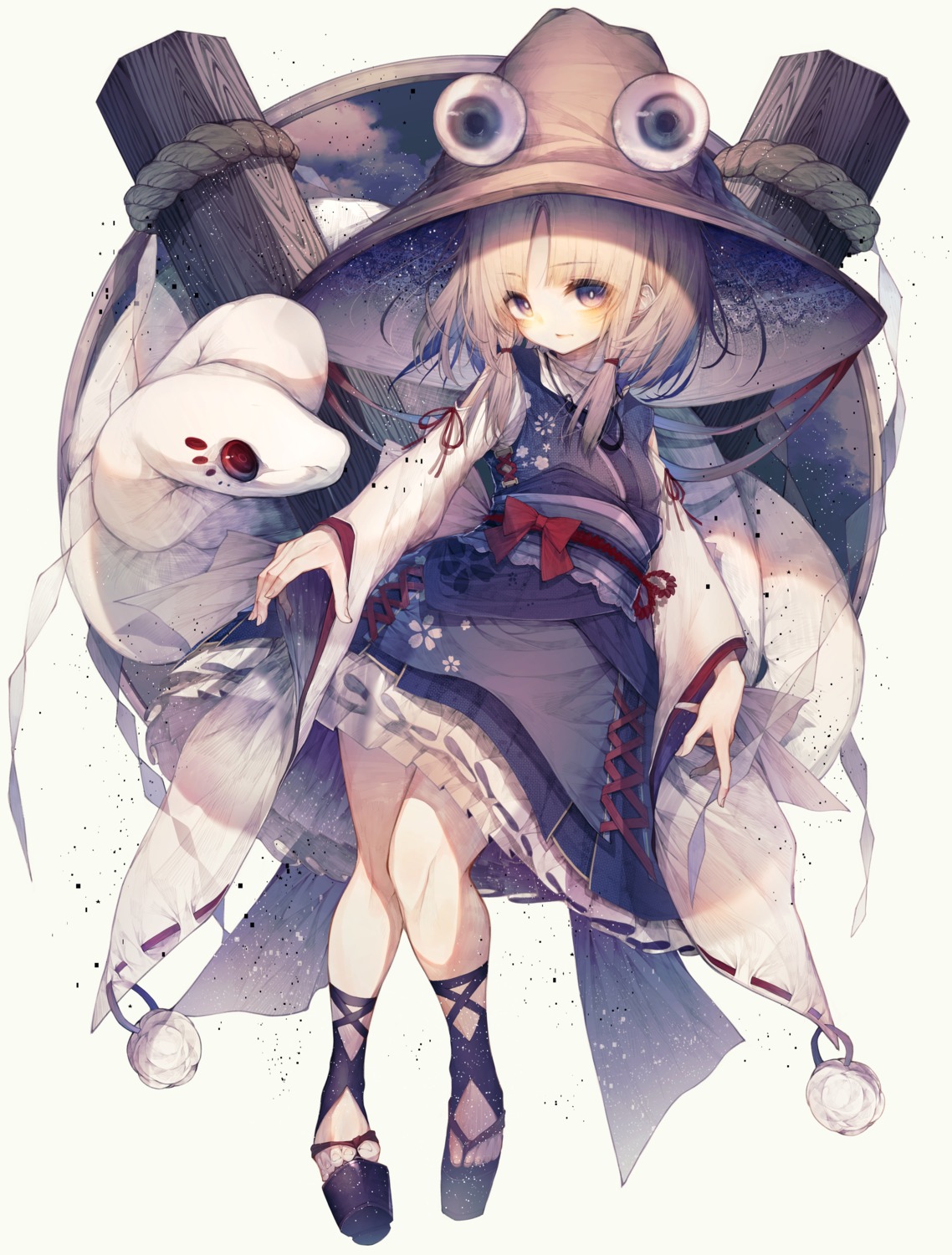 hito_komoru, mishaguji, moriya_suwako, touhou