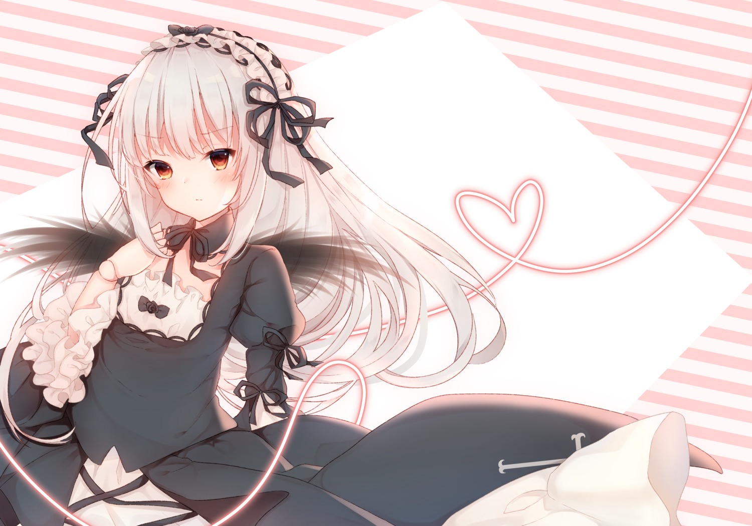 hari_shoku, lolita_fashion, rozen_maiden, skirt_lift, suigintou