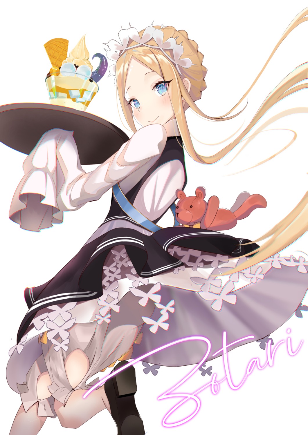 abigail_williams_(fate), bloomers, fate/grand_order, heels, maid, skirt_lift, zotari