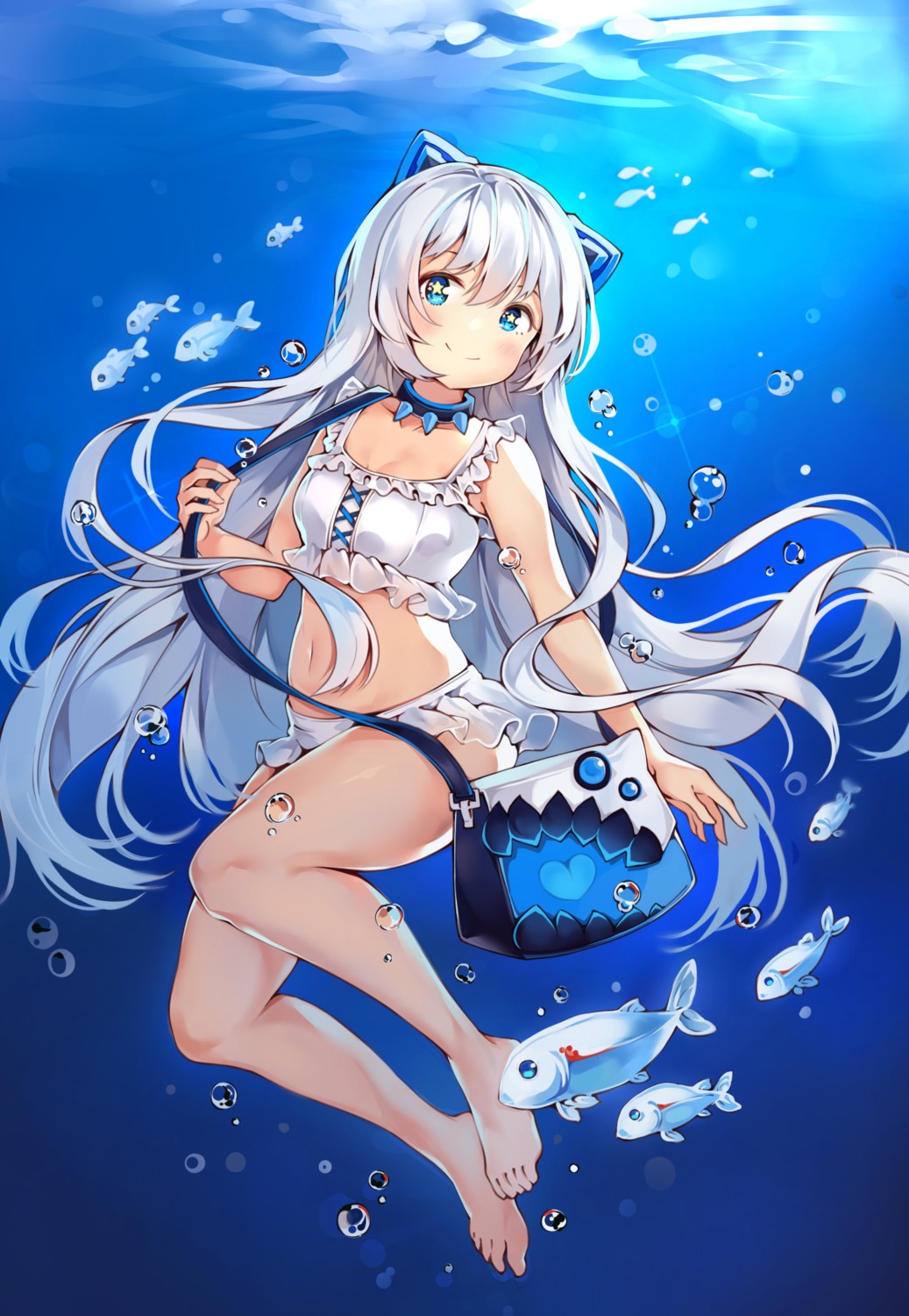 animal_ears, bikini, cleavage, pachina_(zhanjianshaonv), see_through, situmey, swimsuits, wet, zhanjianshaonv