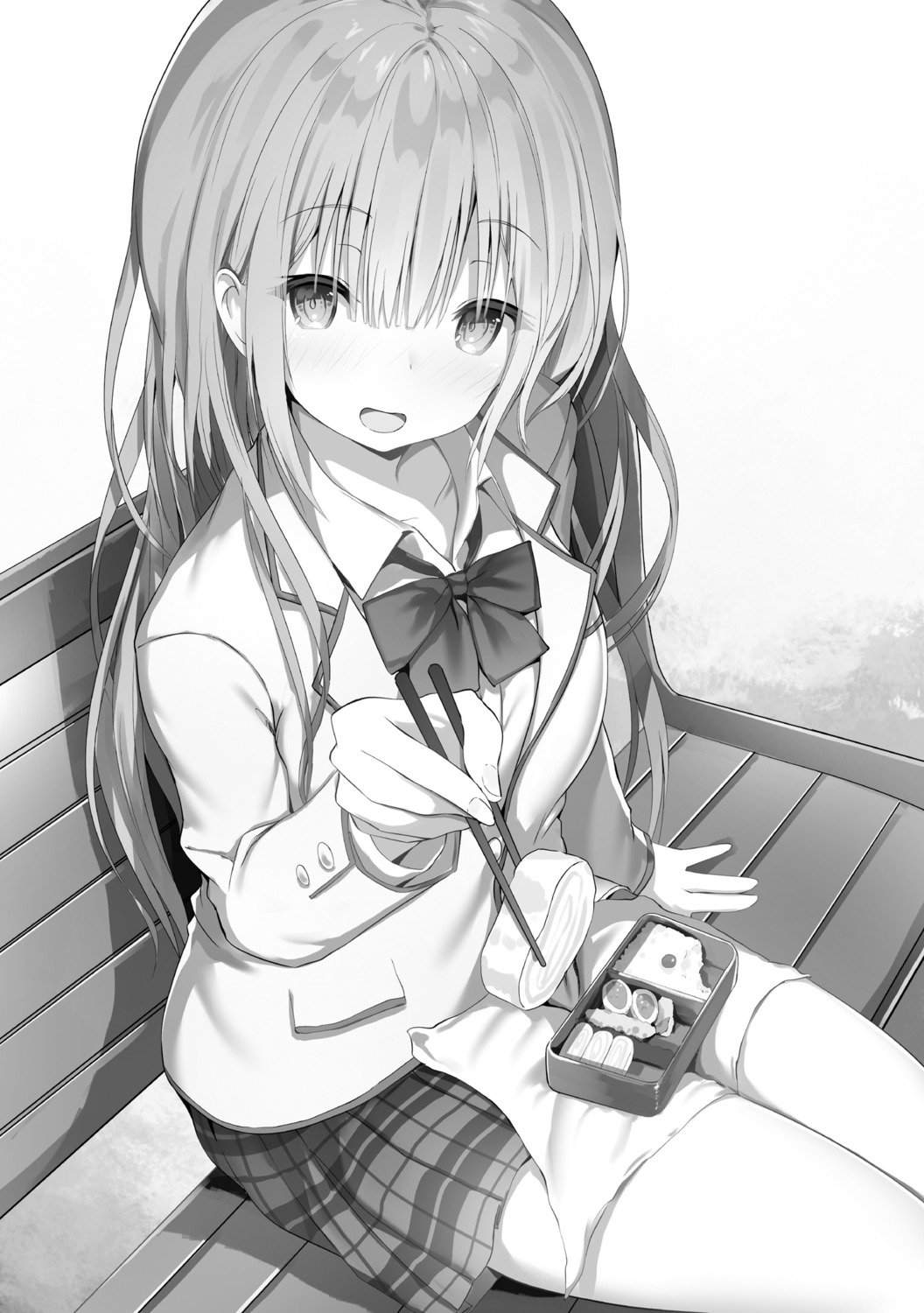 kawaikereba_hentai_demo_suki_ni_natte_kuremasu_ka?, monochrome, seifuku, sune, takasaki_shiho