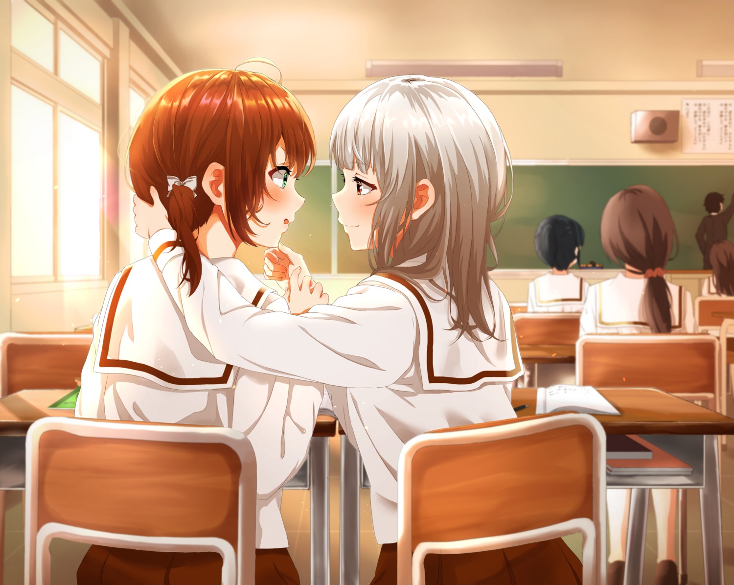 raku_rakugaki, seifuku, yuri