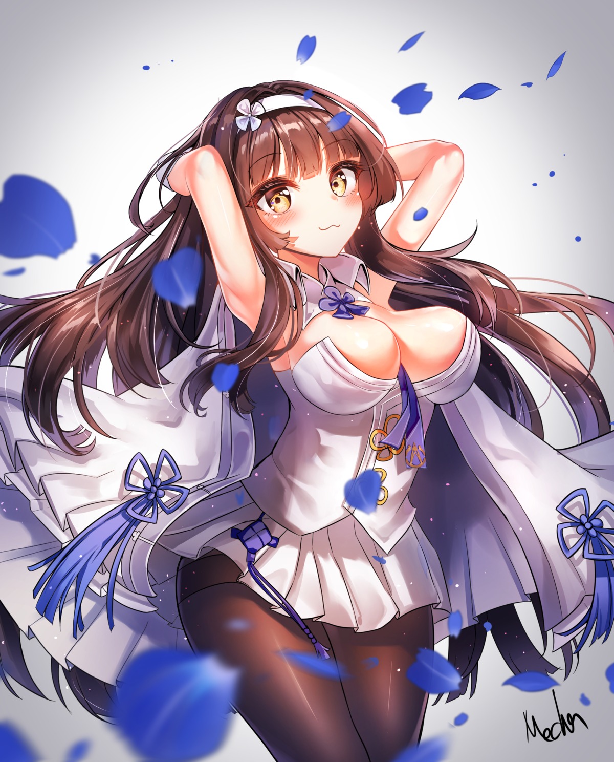 girls_frontline, mecha_(alswp), no_bra, pantyhose, qbz-95_(girls_frontline)
