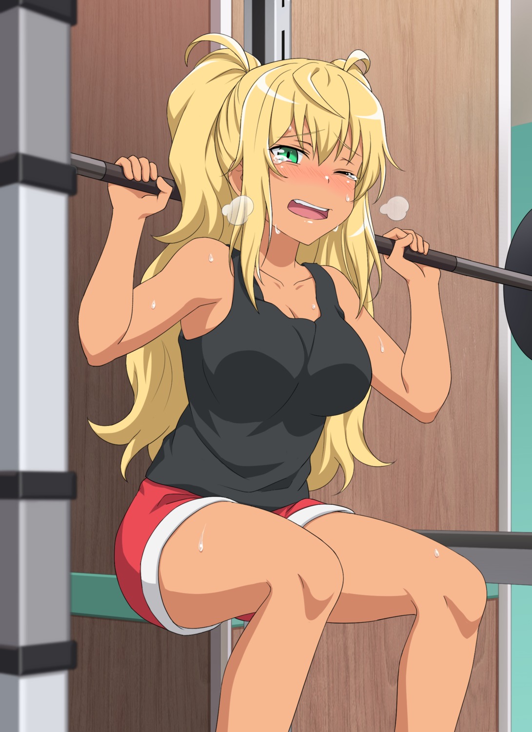 cleavage, dumbbell_nan-kilo_moteru?, sakura_hibiki, shrin