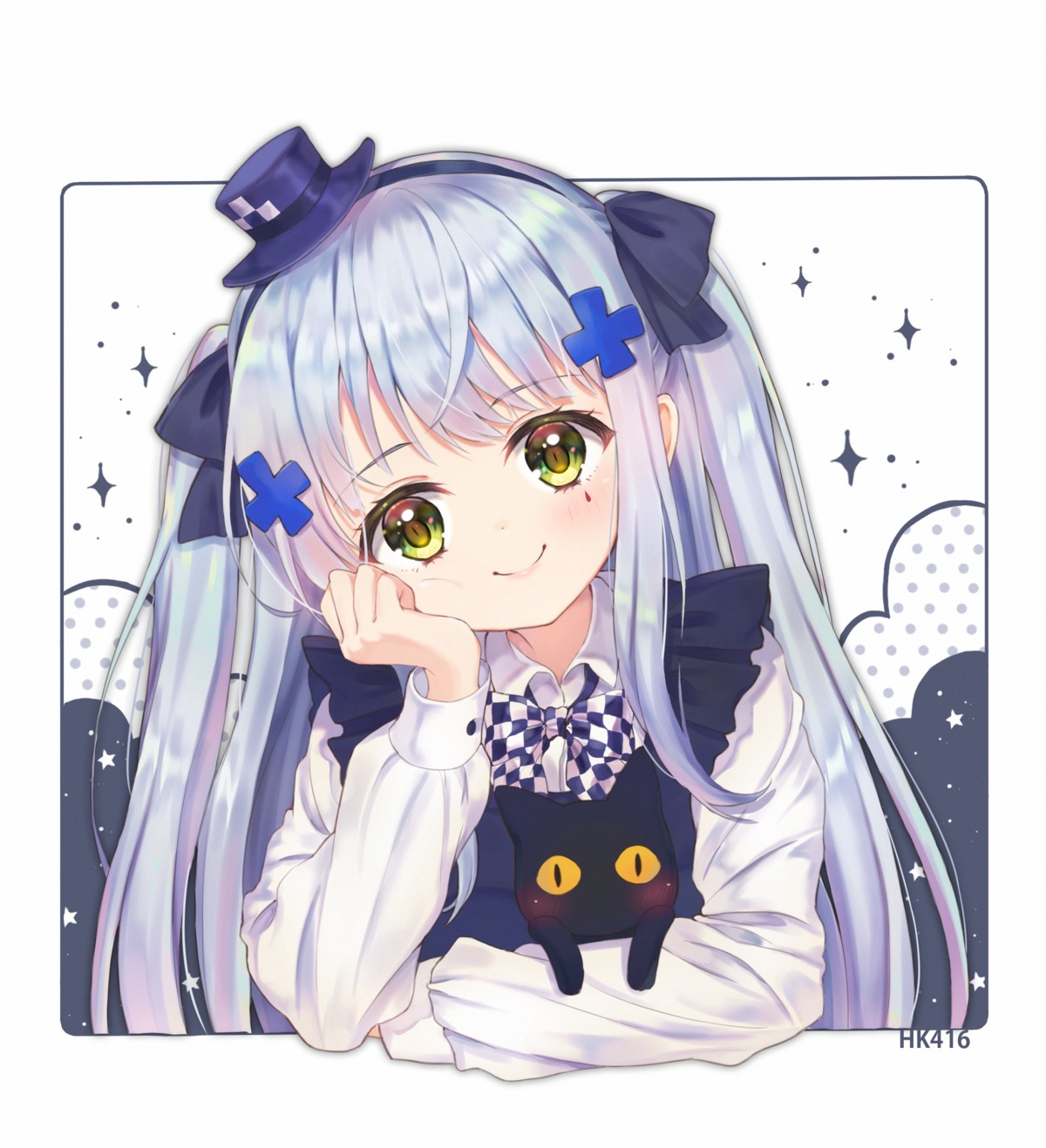foreign_blue, girls_frontline, hk416_(girls_frontline), neko