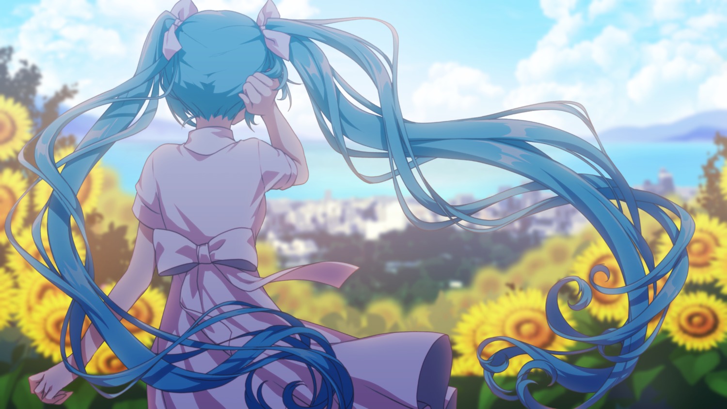 dress, hatsune_miku, matsuda_toki, vocaloid, wallpaper