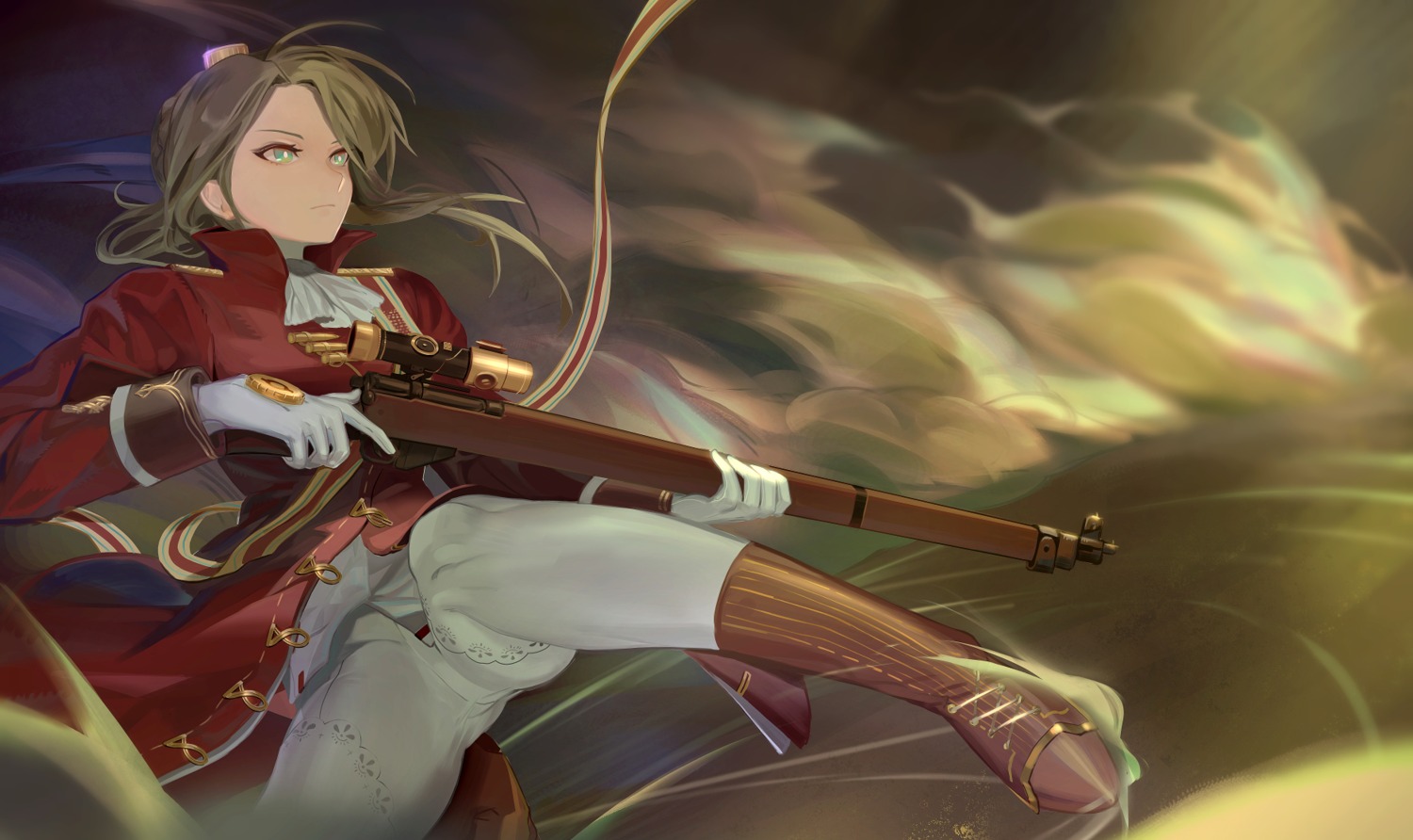 girls_frontline, godsh0t, gun, lee-enfield_(girls_frontline), uniform