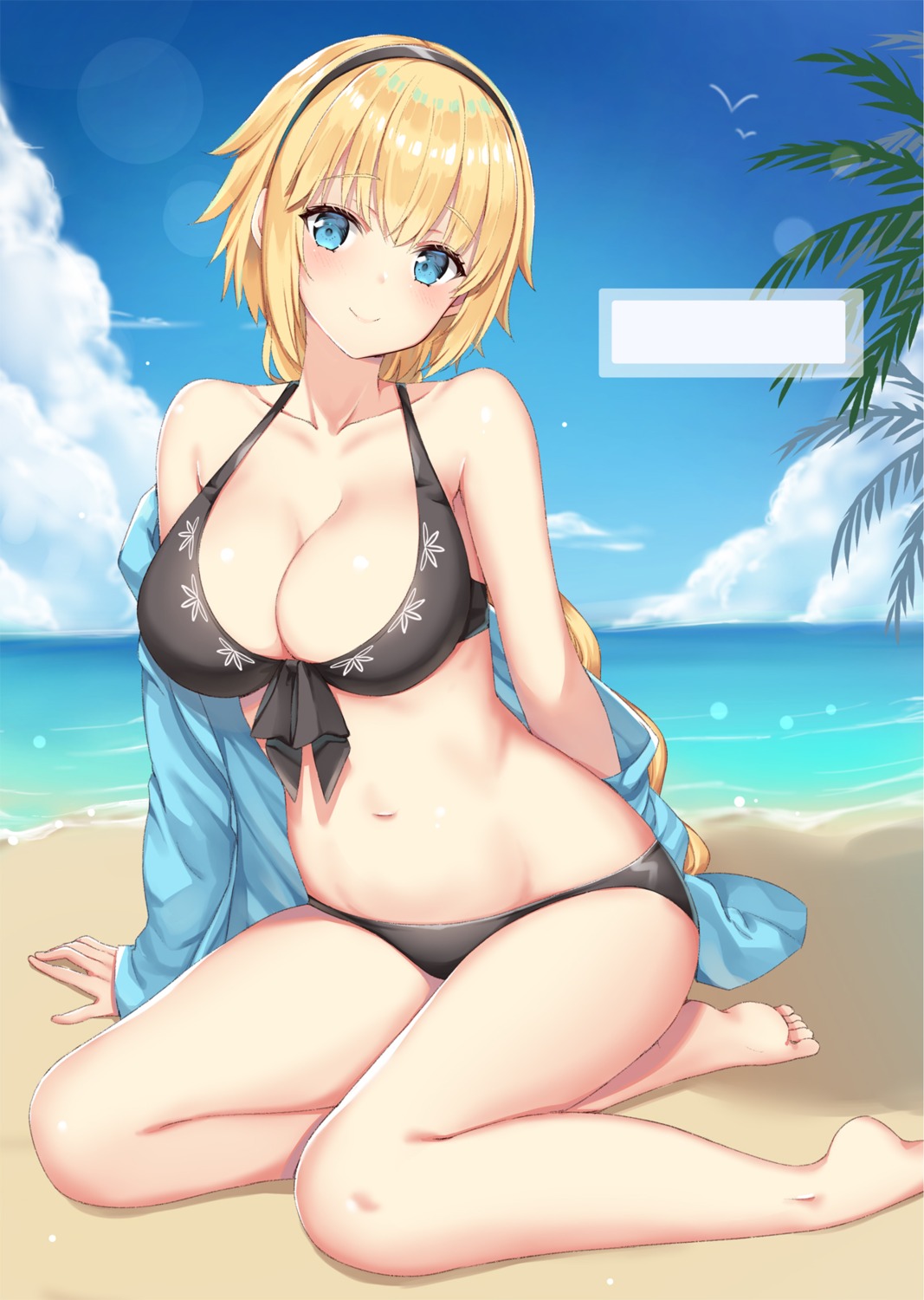 bikini, fate/grand_order, jeanne_d'arc, jeanne_d'arc_(fate), open_shirt, swimsuits, yuzu-aki