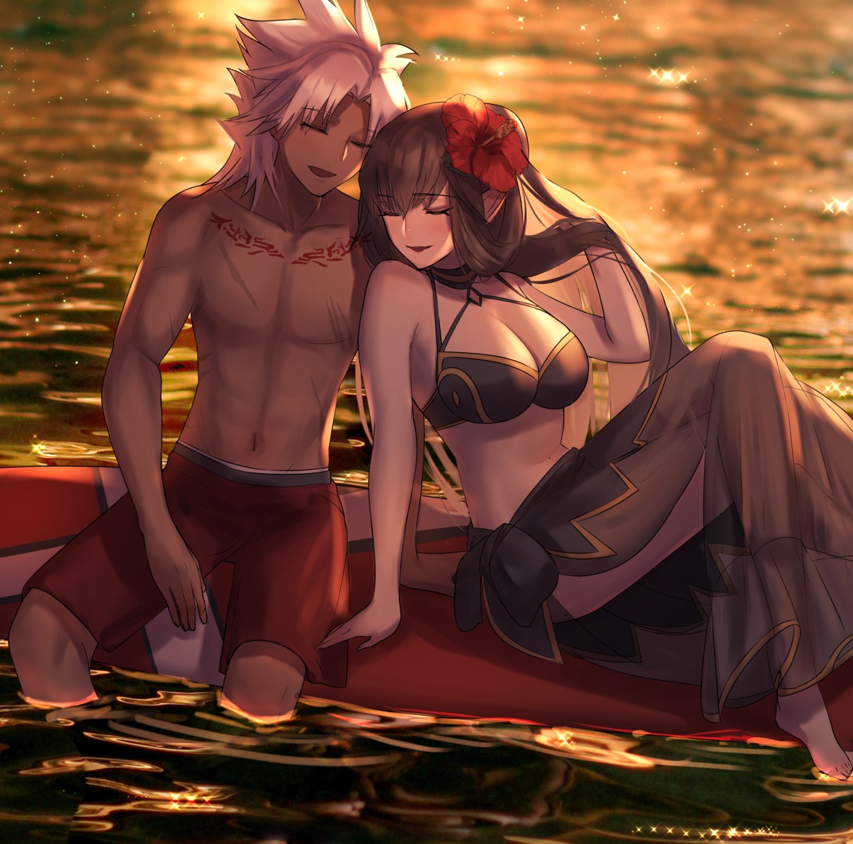 amakusa_shirou_tokisada_(fate), bikini, cleavage, dolce_(dolsuke), fate/apocrypha, fate/grand_order, fate/stay_night, see_through
