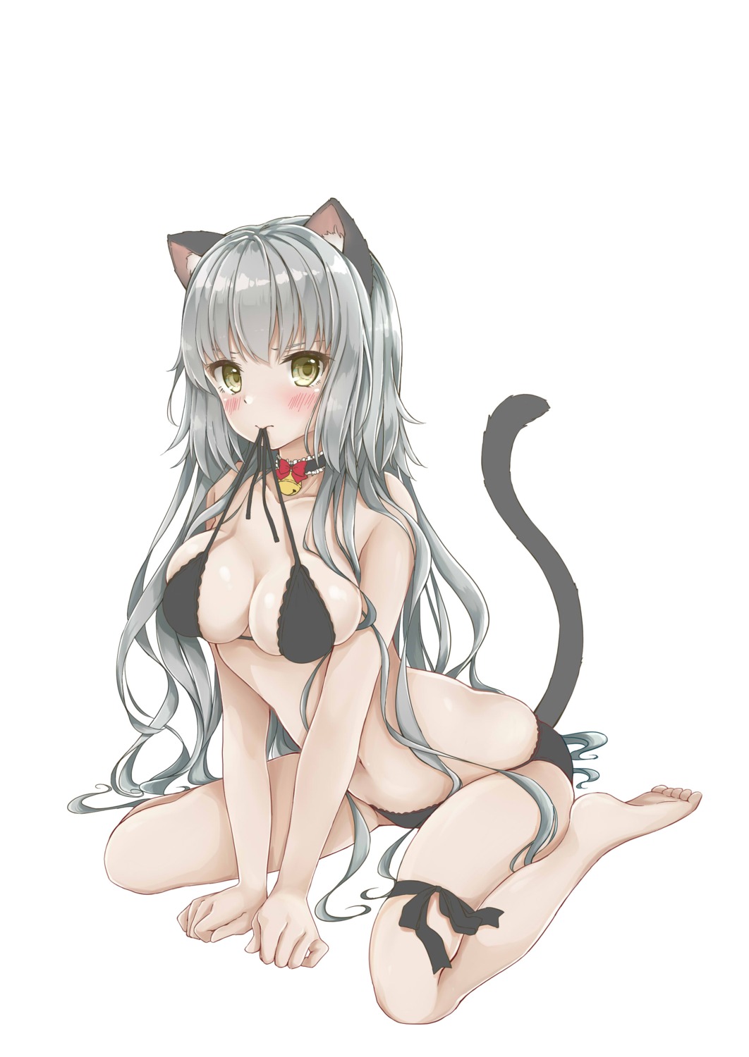 animal_ears, bikini, fate/grand_order, garter, jeanne_d'arc, jeanne_d'arc_alter_(fate), mikujin_(mikuzin24), nekomimi