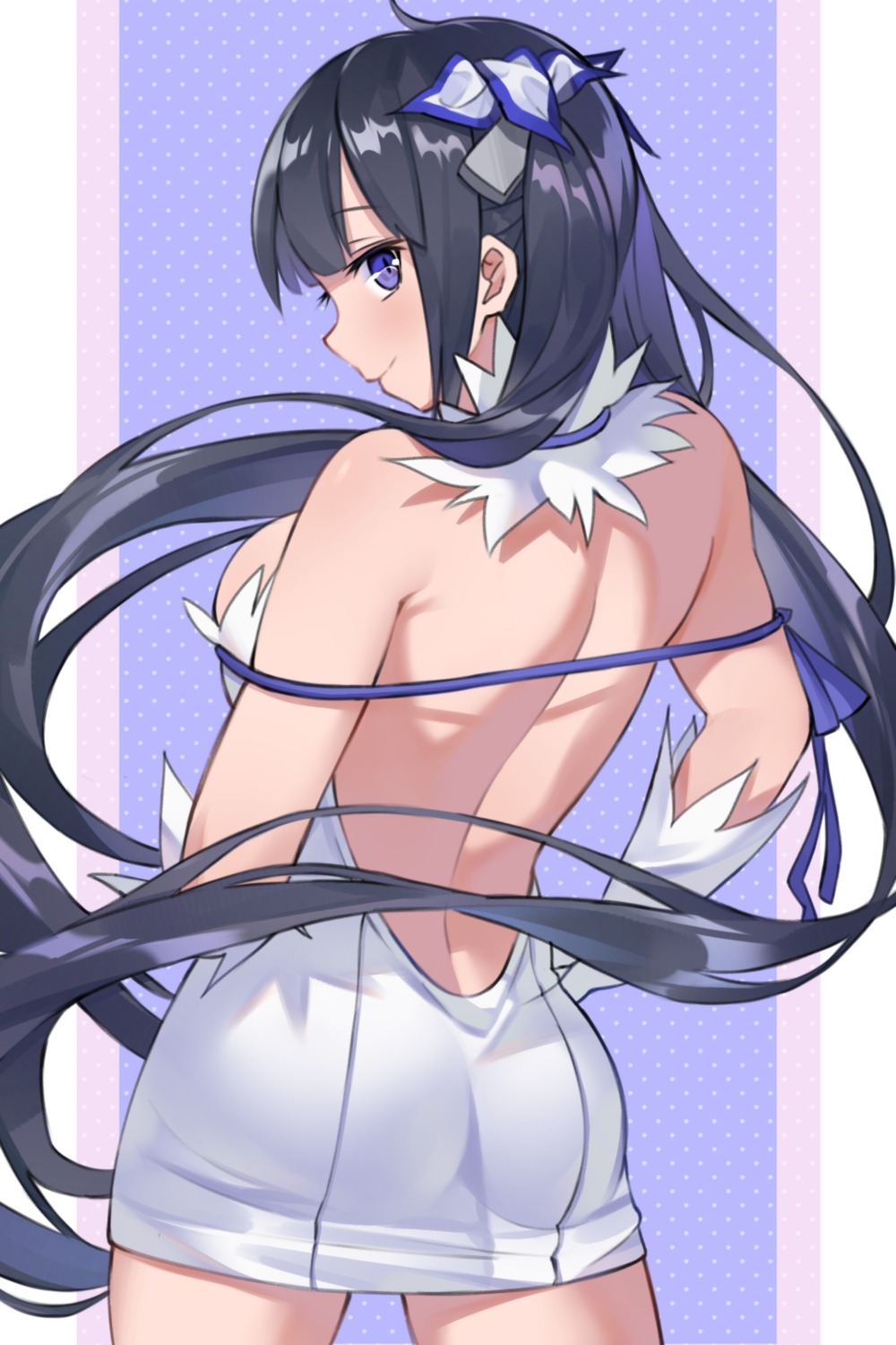 ass, dress, dungeon_ni_deai_wo_motomeru_no_wa_machigatteiru_darou_ka, hestia_(danmachi), no_bra, to_gemichi