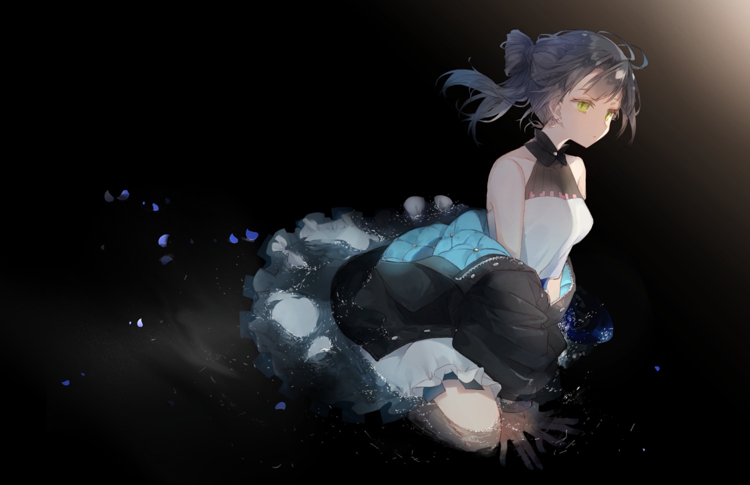 dress, oomori_(kswmr), wet