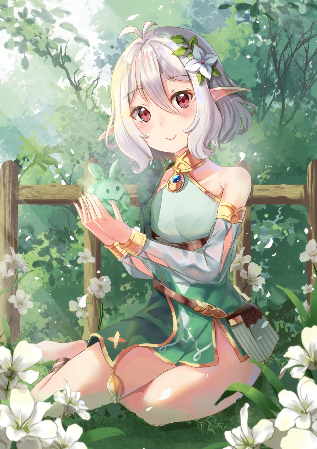 holmemee, kokkoro, pointy_ears, princess_connect!, princess_connect!_re:dive