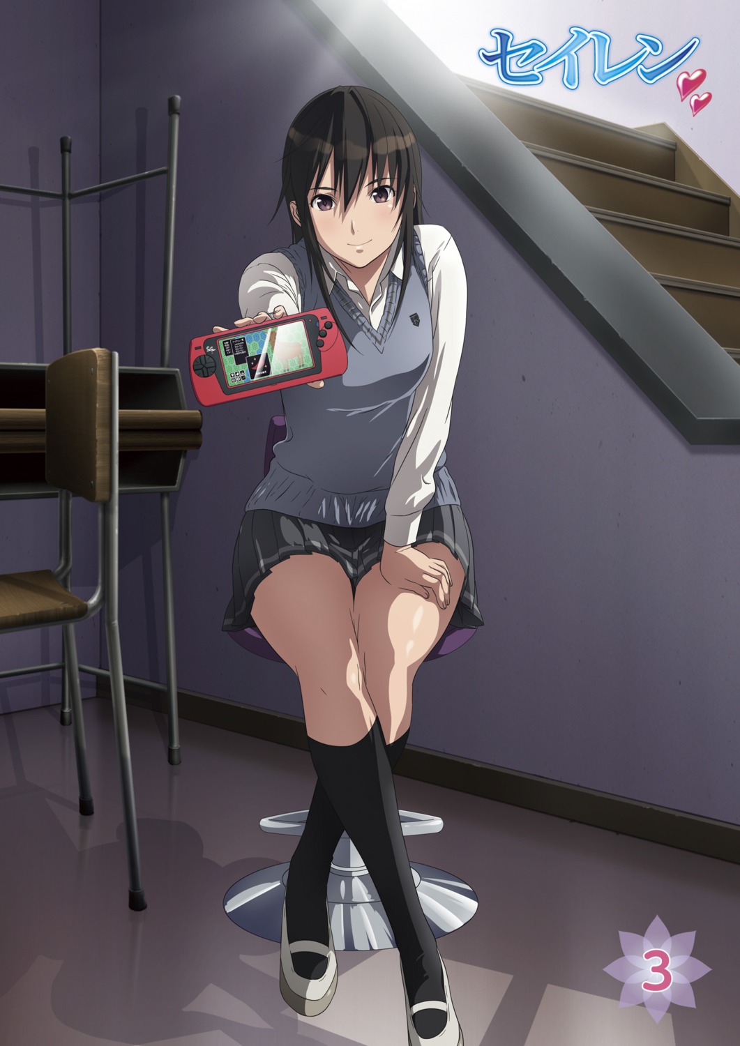 disc_cover, miyamae_tooru, seifuku, seiren, sweater, tagme