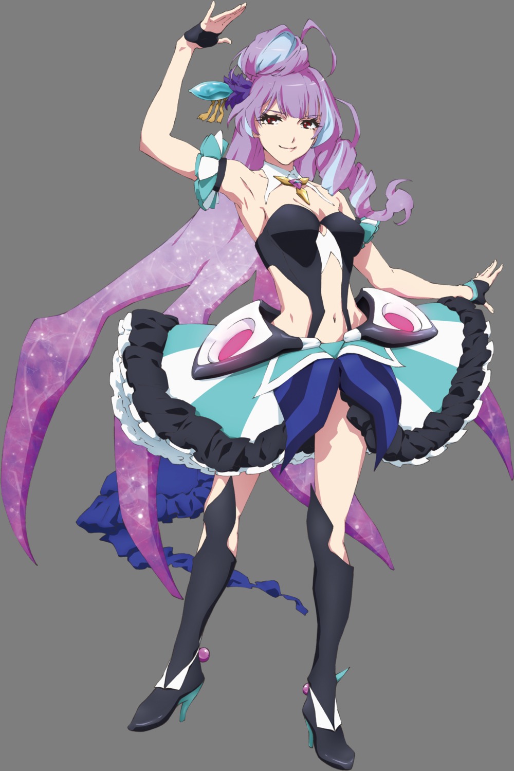 cleavage, heels, macross, macross_delta, mikumo_guynemer, skirt_lift, tagme, transparent_png