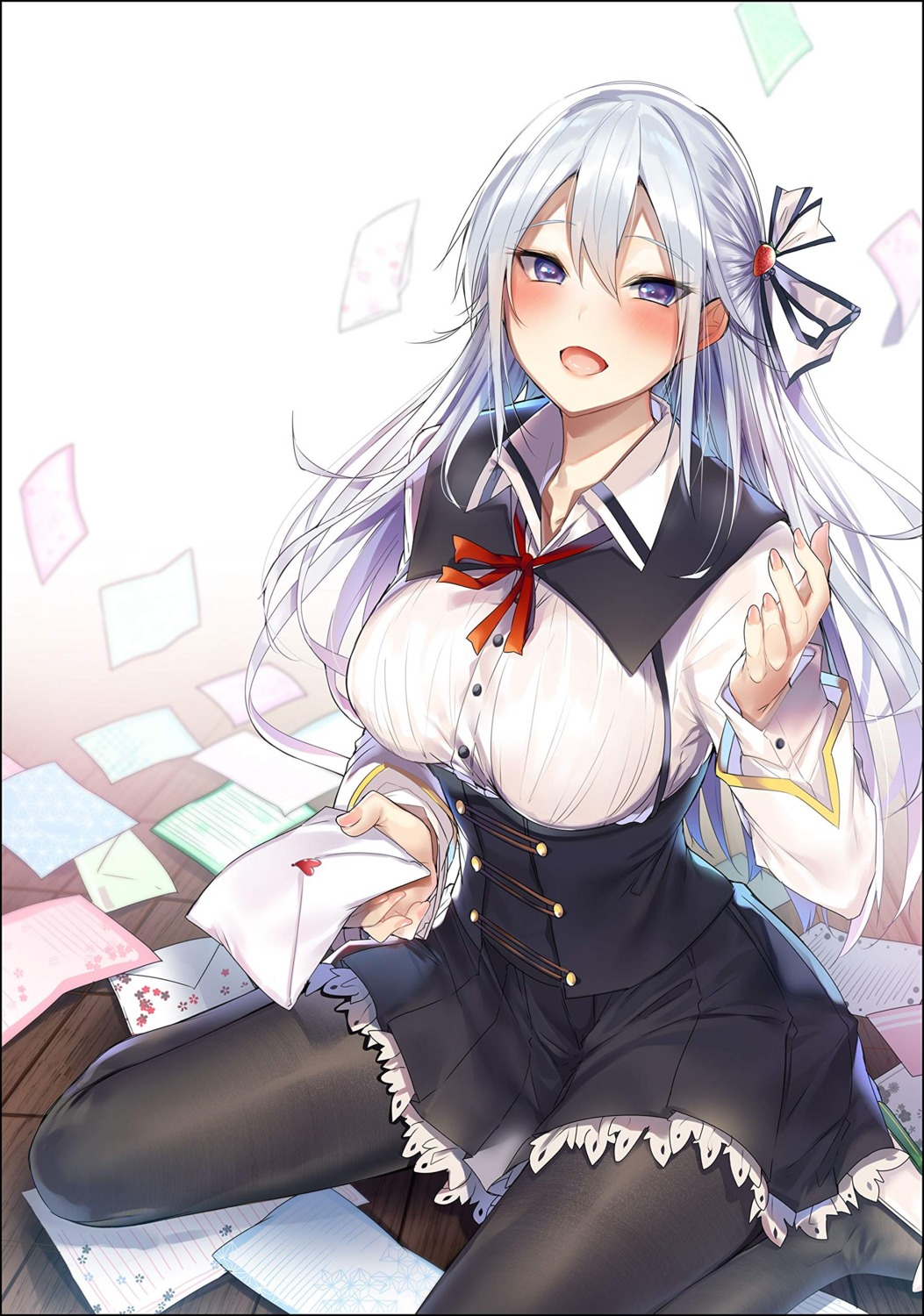 kakao, kawaii_onna_no_ko_ni_kouryaku_sareru_no_wa_suki_desu_ka?, nanjou_kisa, pantyhose, seifuku