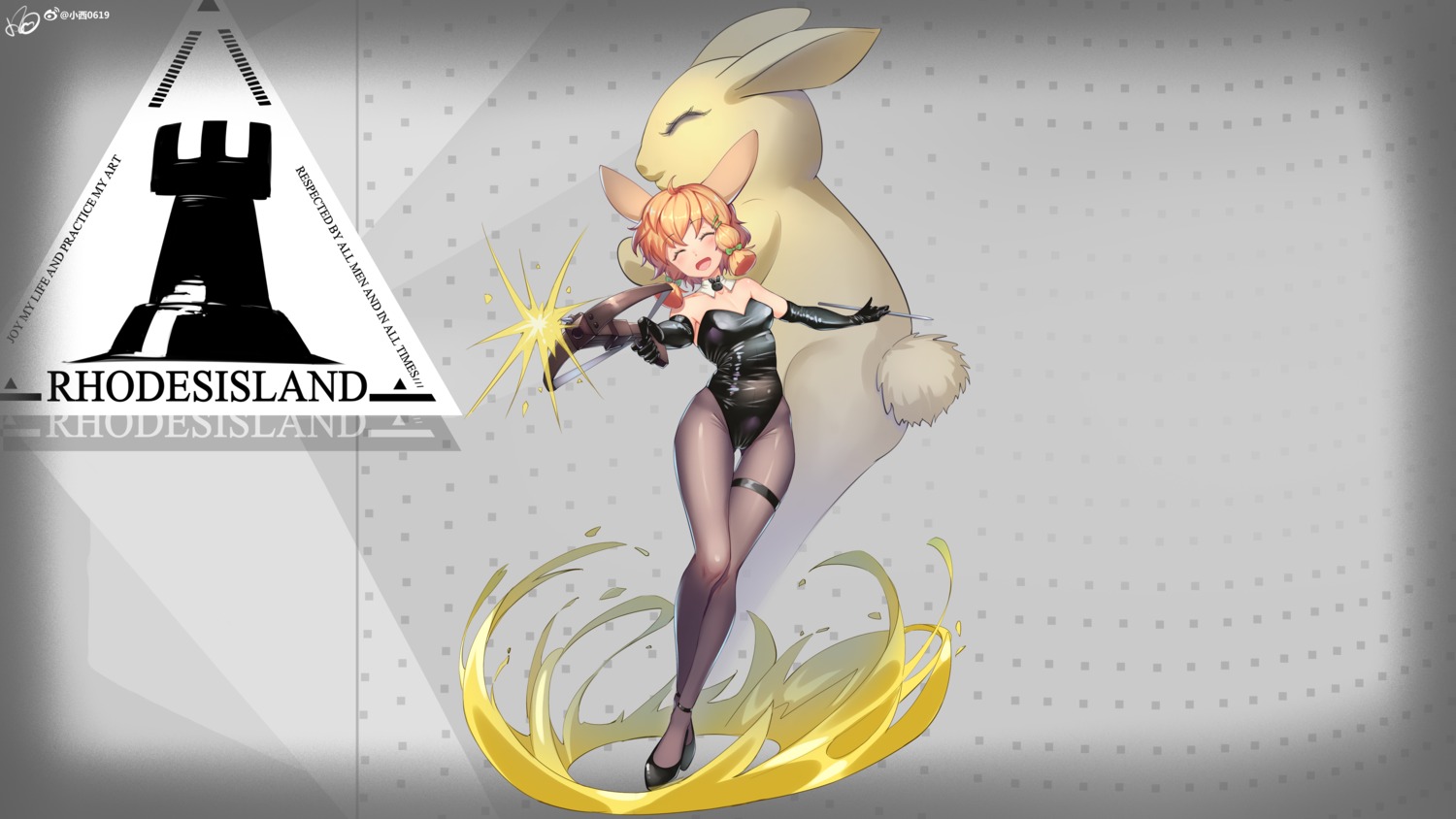 animal_ears, arknights, bunny_ears, bunny_girl, cleavage, garter, konishi_(565112307), kroos_(arknights)