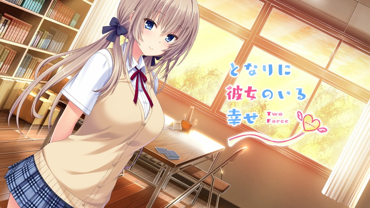 nekonyan, prekano, seifuku, serizawa_chisa, sweater, tonari_ni_kanojo_no_iru_shiawase_~two_farce~, wallpaper
