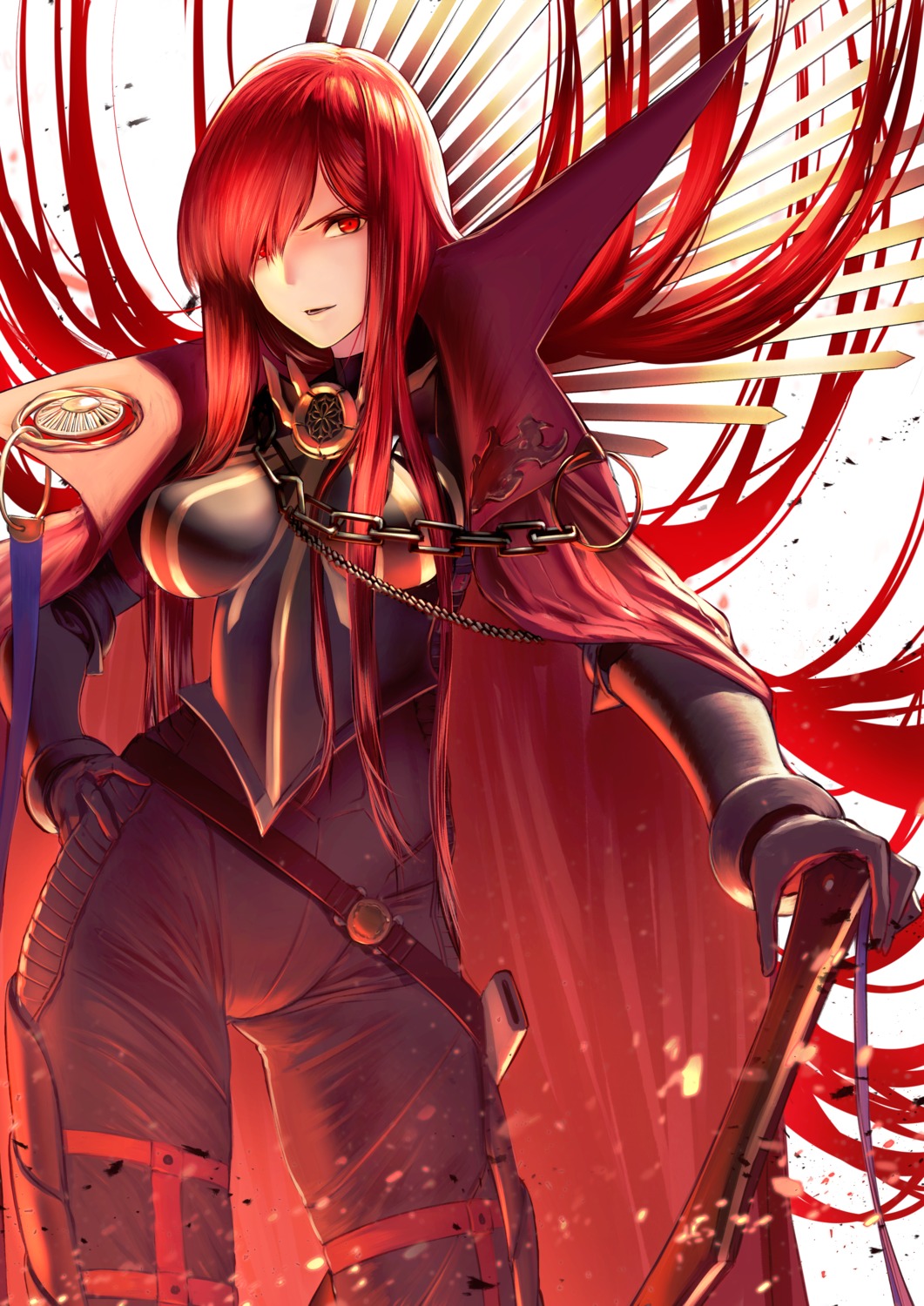 bodysuit, demon_king_nobunaga, fate/grand_order, gun, itaco