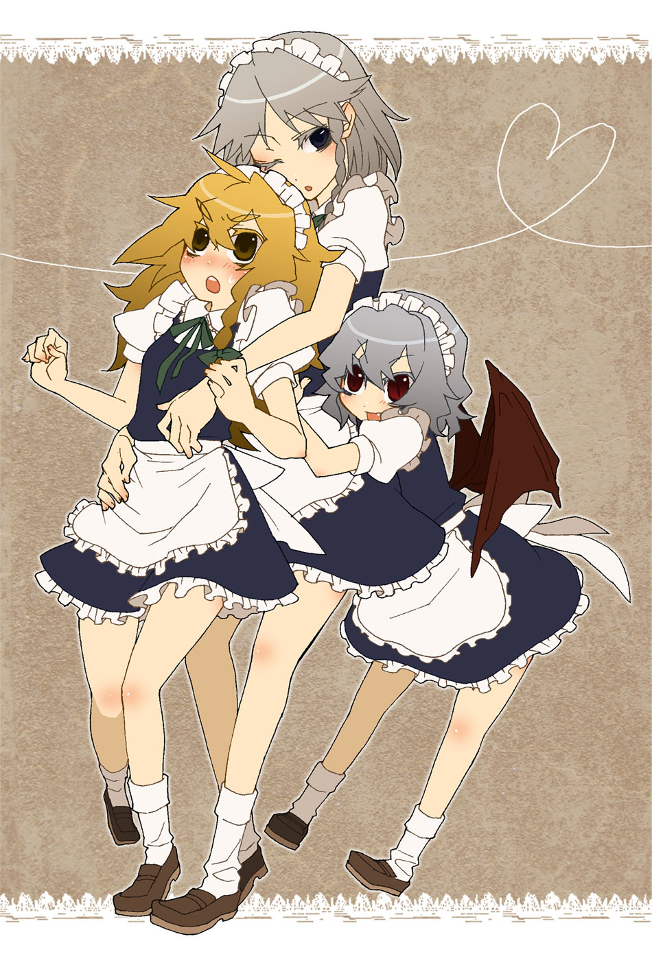 cosplay, izayoi_sakuya, kirisame_marisa, maid, miyuzu, remilia_scarlet, touhou