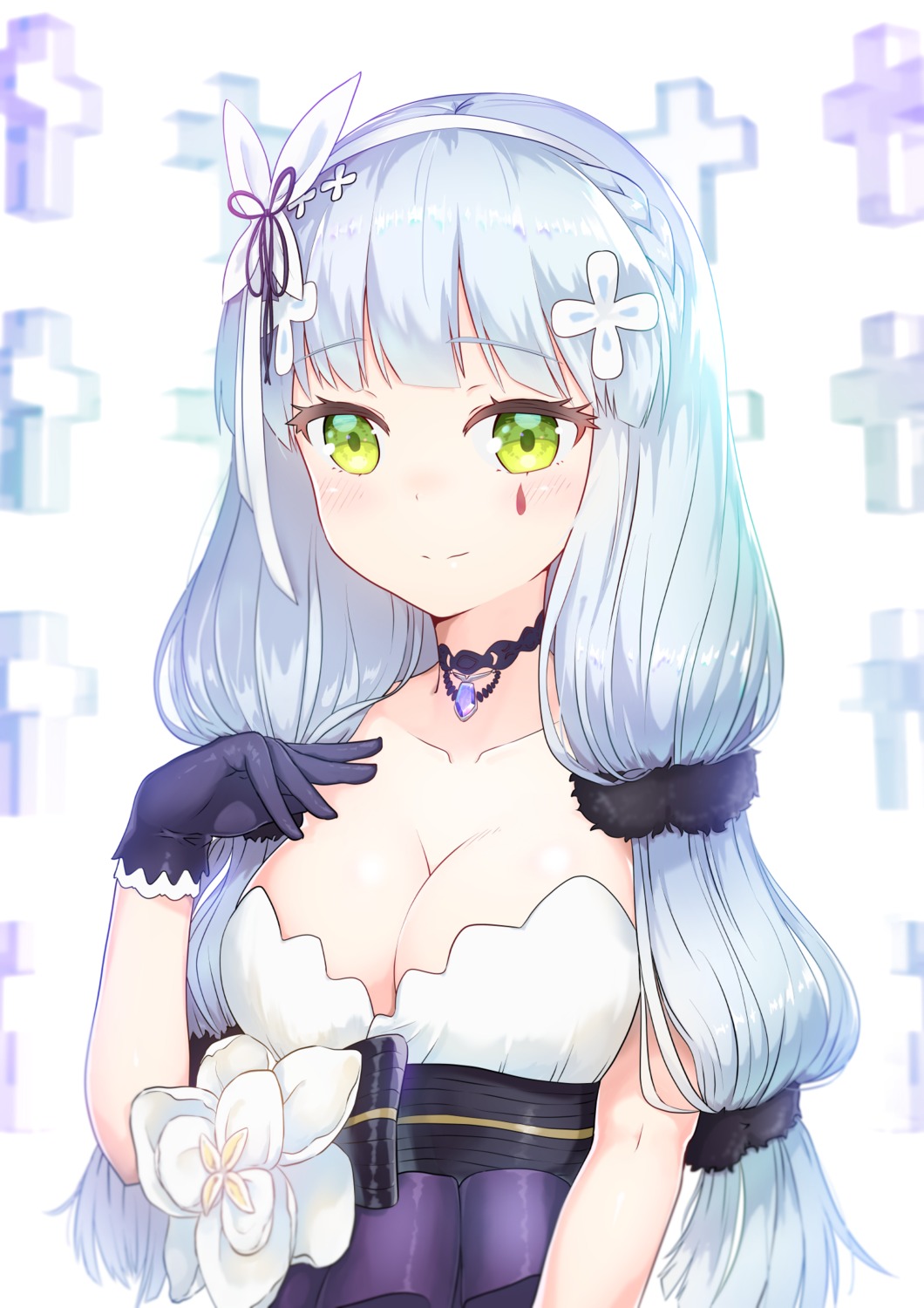 breast_hold, cleavage, girls_frontline, hk416_(girls_frontline), kana_ami