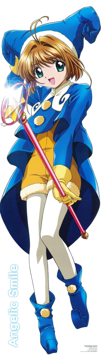 card_captor_sakura, fujita_mariko, kinomoto_sakura, pantyhose, weapon