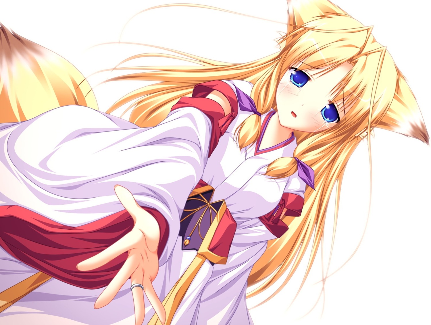 game_cg, inakoi, kamishiro_mutsuki, kitsune, tenmaso