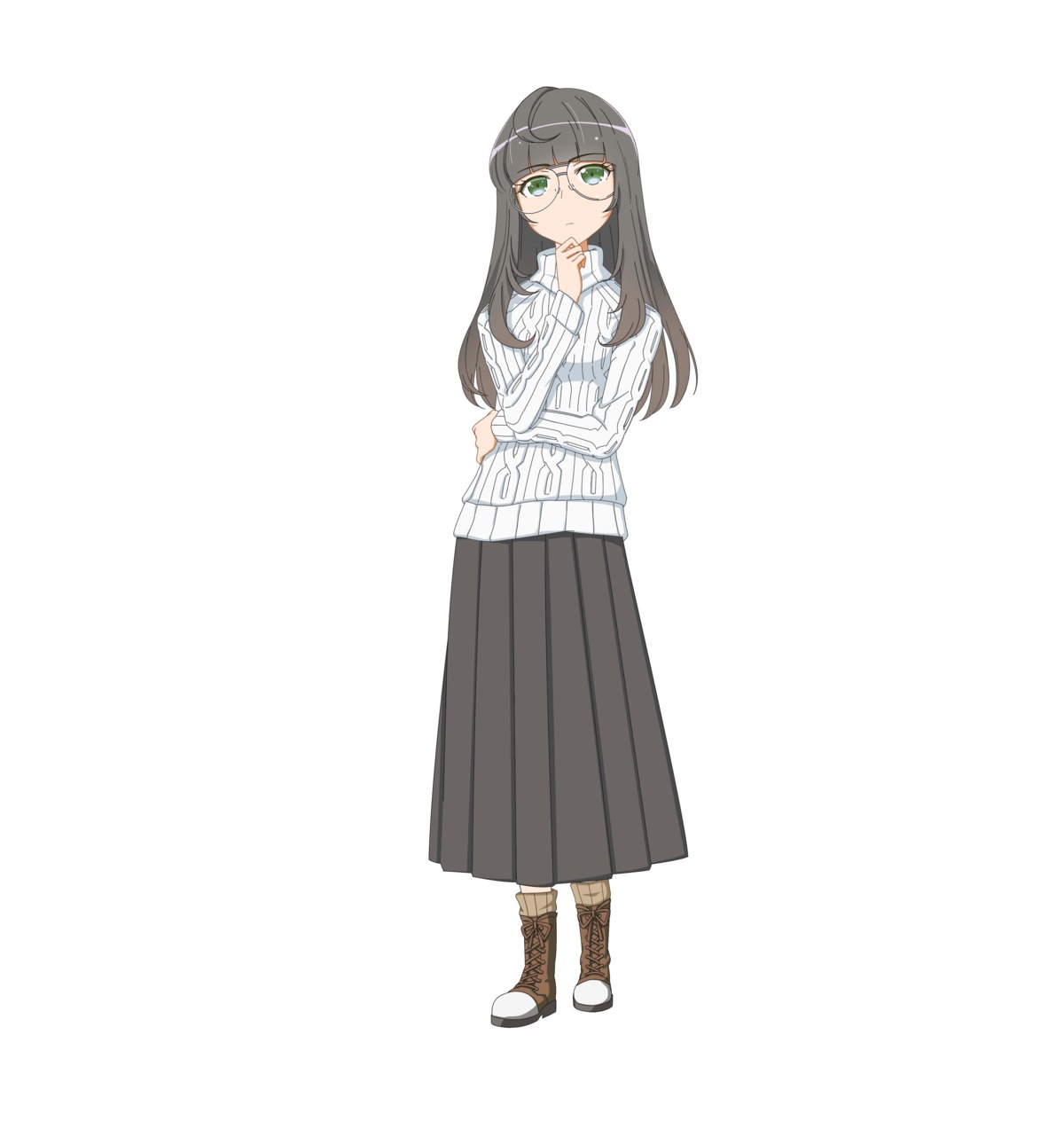 baton=relay, breast_hold, megane, murayama_moe, sweater, tagme